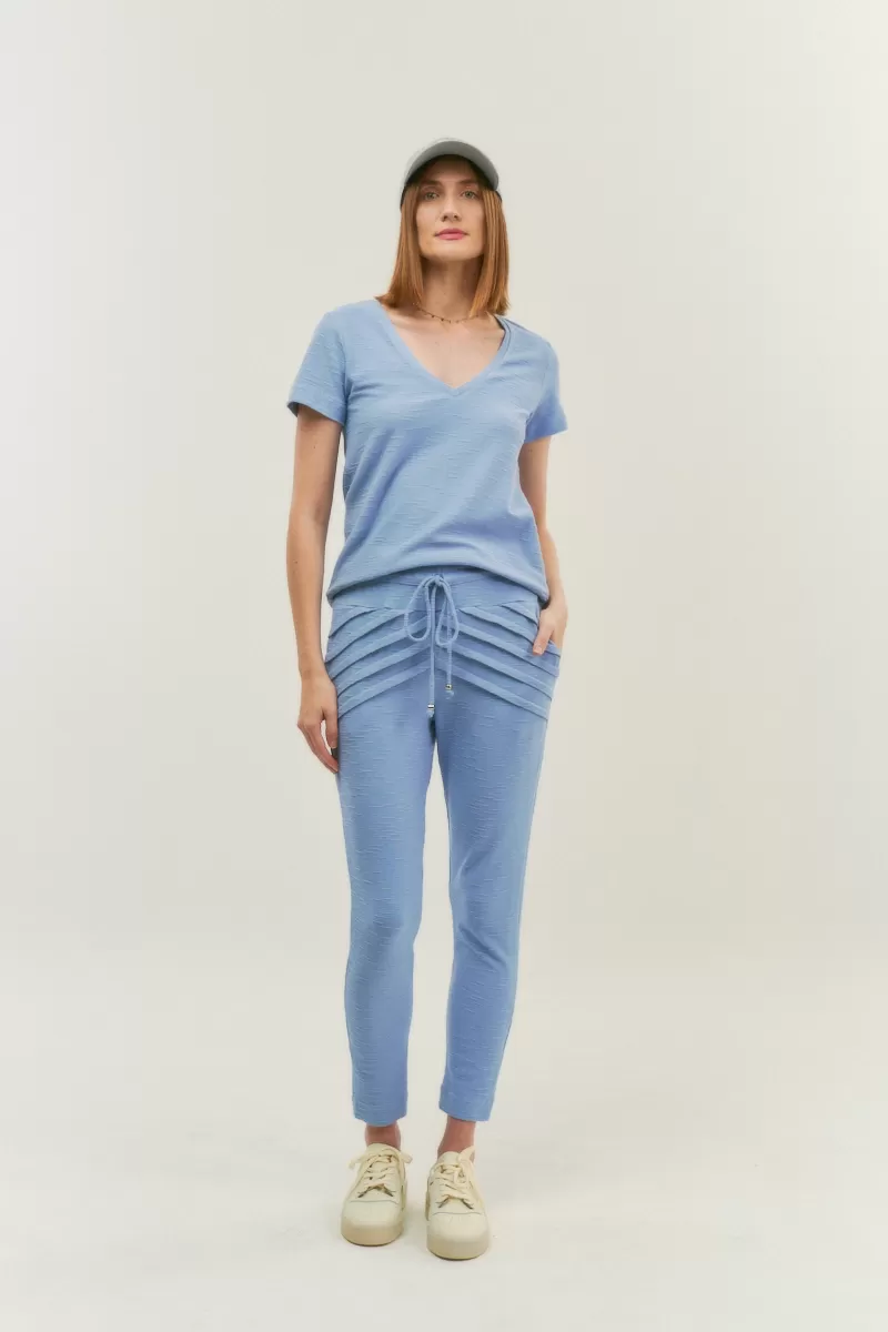 Hidrogênio - MARIANA BABY BLUE JOGGER PANTS WITH PLEATS - 18448111 Hidrogênio - MARIANA BABY BLUE JOGGER PANTS WITH PLEATS - 18448111