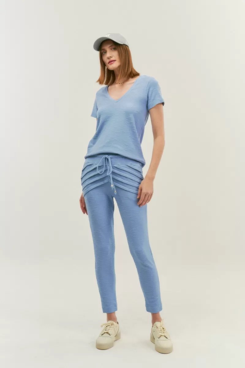 Hidrogênio - MARIANA BABY BLUE JOGGER PANTS WITH PLEATS - 18448111 Hidrogênio - MARIANA BABY BLUE JOGGER PANTS WITH PLEATS - 18448111
