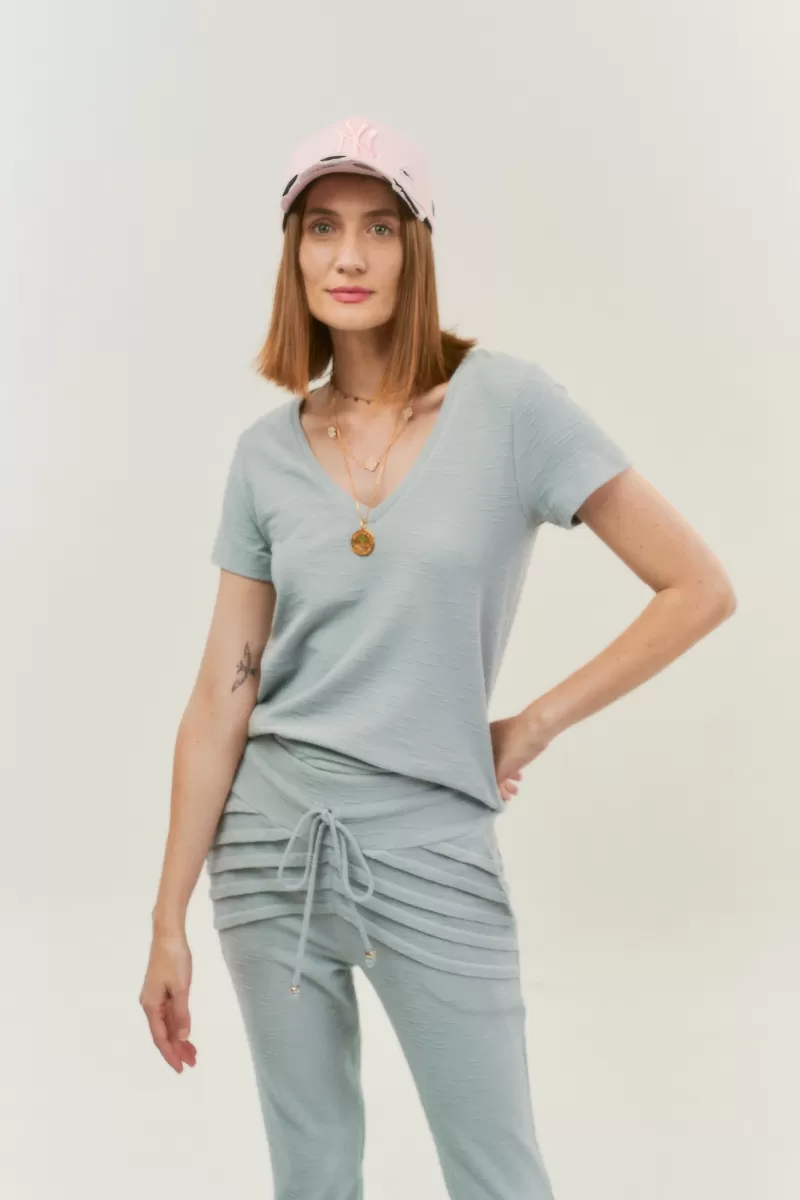 Hidrogênio - LIGHT GREY SHORT SLEEVE SWEATSHIRT - 18455077 Hidrogênio - LIGHT GREY SHORT SLEEVE SWEATSHIRT - 18455077