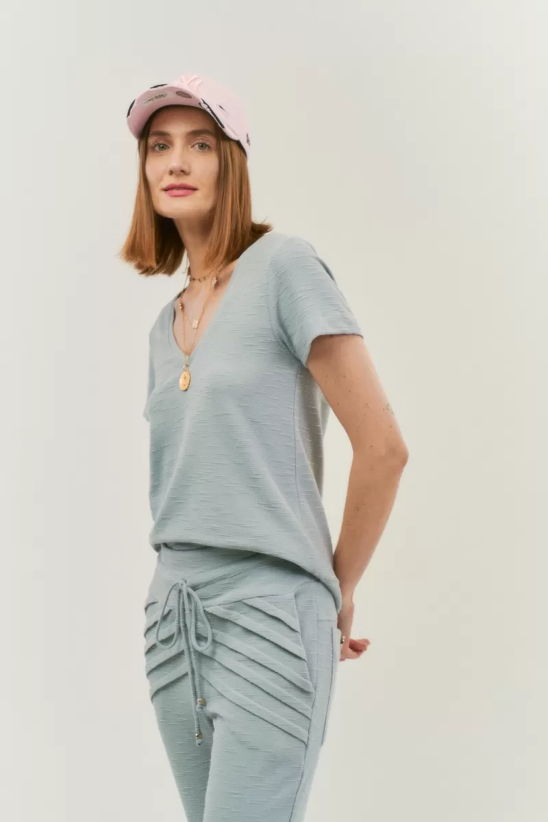 Hidrogênio - LIGHT GREY SHORT SLEEVE SWEATSHIRT - 18455077 Hidrogênio - LIGHT GREY SHORT SLEEVE SWEATSHIRT - 18455077