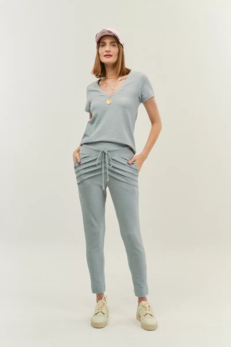Hidrogênio - MARIANA LIGHT GREY PLEATED JOGGER PANTS - 18448077 Hidrogênio - MARIANA LIGHT GREY PLEATED JOGGER PANTS - 18448077