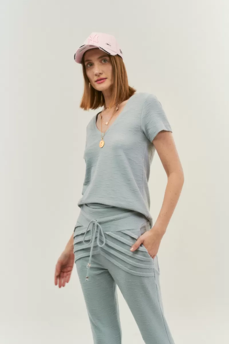Hidrogênio - MARIANA LIGHT GREY PLEATED JOGGER PANTS - 18448077 Hidrogênio - MARIANA LIGHT GREY PLEATED JOGGER PANTS - 18448077