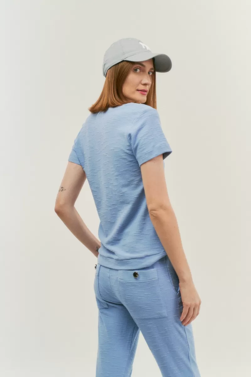 Hidrogênio - BABY BLUE SHORT SLEEVE SWEATSHIRT - 18455111 Hidrogênio - BABY BLUE SHORT SLEEVE SWEATSHIRT - 18455111