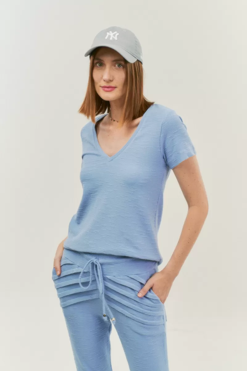 Hidrogênio - BABY BLUE SHORT SLEEVE SWEATSHIRT - 18455111 Hidrogênio - BABY BLUE SHORT SLEEVE SWEATSHIRT - 18455111
