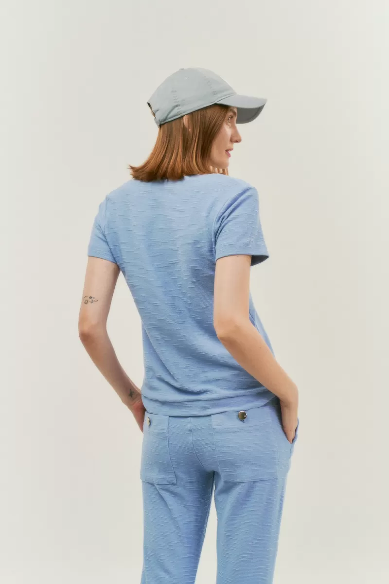 Hidrogênio - BABY BLUE SHORT SLEEVE SWEATSHIRT - 18455111 Hidrogênio - BABY BLUE SHORT SLEEVE SWEATSHIRT - 18455111