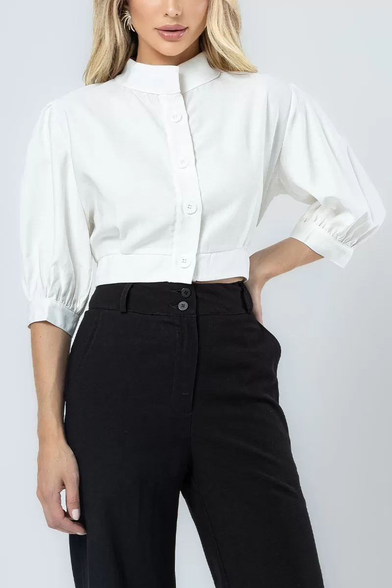 Miss Misses - Nathalia Pants With Buttons Black - 54365001 Miss Misses - Nathalia Pants With Buttons Black - 54365001