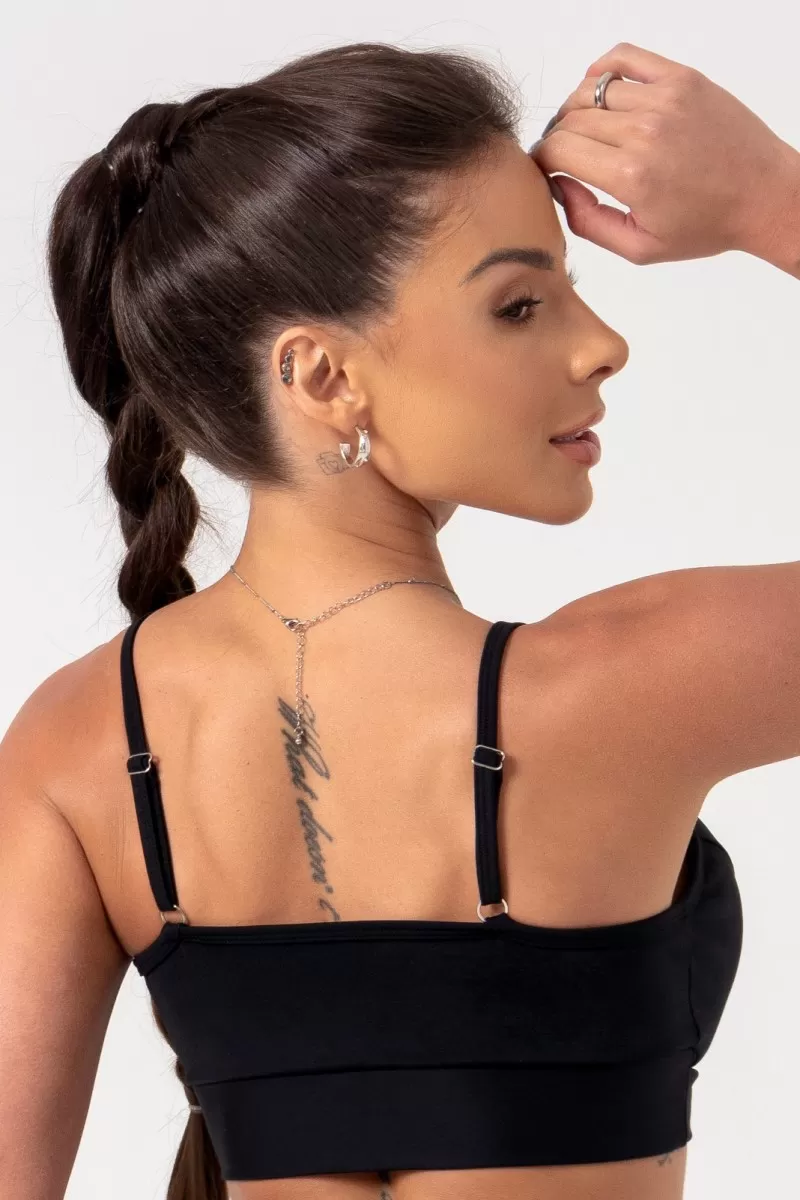 Hipkini - Top Movement Preto com Silk com Bojo - 33330678