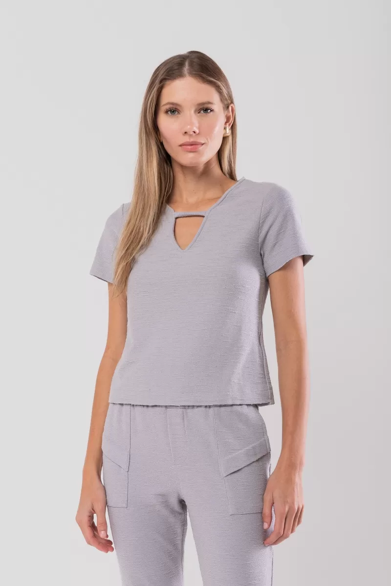 Hidrogênio - MG SHORT BLOUSE WITH DROP FLAME GRAY SWEATSHIRT - 20132030 Hidrogênio - MG SHORT BLOUSE WITH DROP FLAME GRAY SWEATSHIRT - 20132030