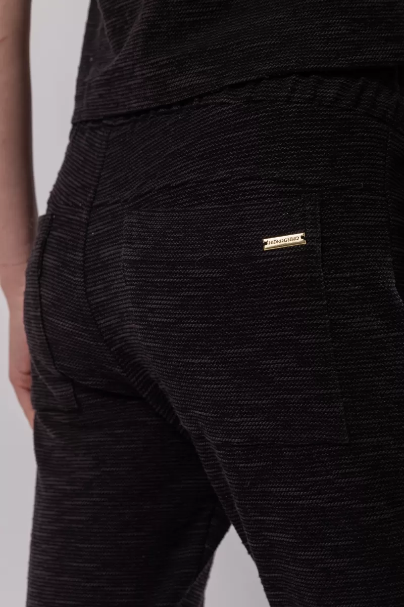 Hidrogênio - VERONICA BLACK ELASTIC PLEATED JOGGER PANTS - 20133001 Hidrogênio - VERONICA BLACK ELASTIC PLEATED JOGGER PANTS - 20133001