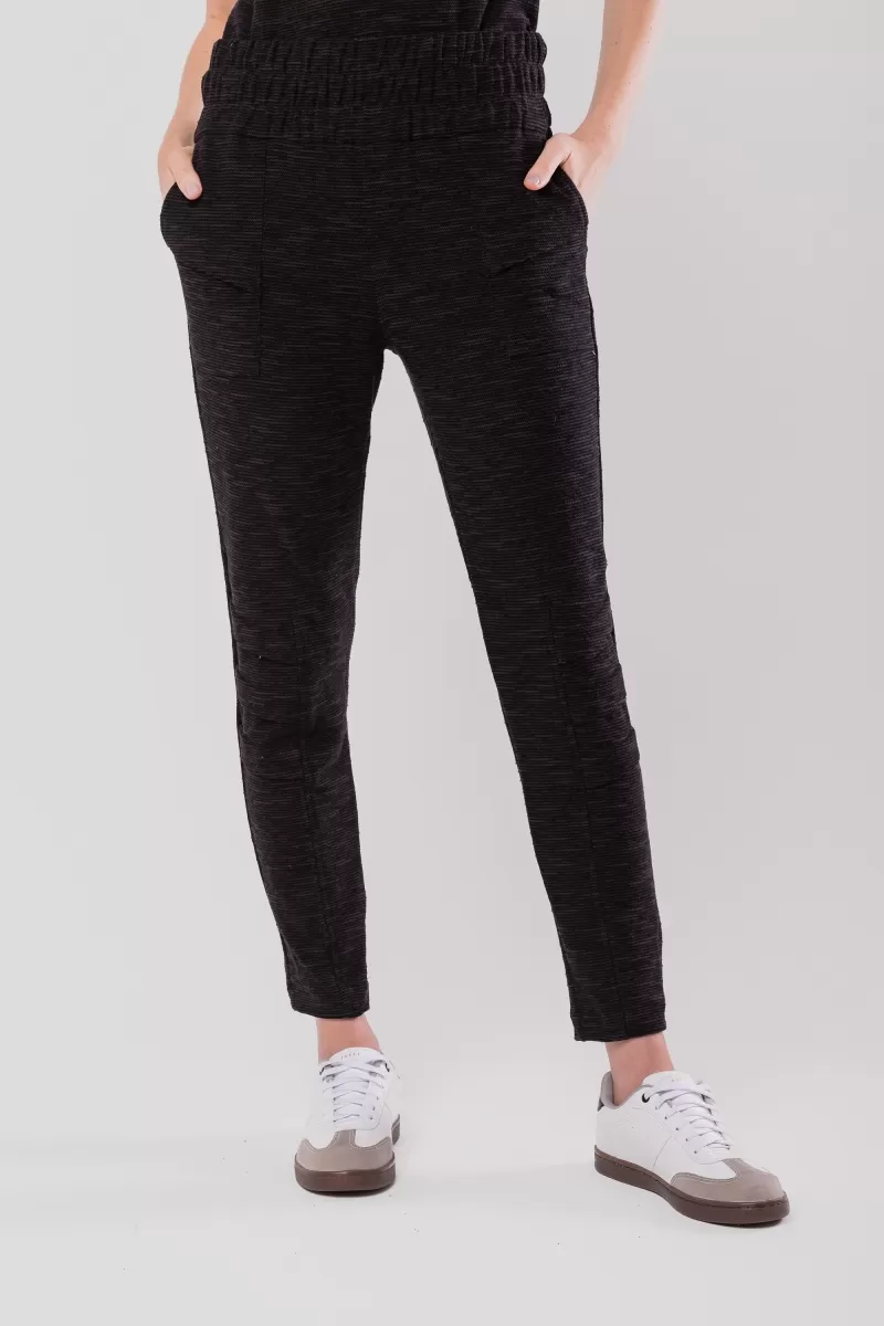 Hidrogênio - VERONICA BLACK ELASTIC PLEATED JOGGER PANTS - 20133001 Hidrogênio - VERONICA BLACK ELASTIC PLEATED JOGGER PANTS - 20133001