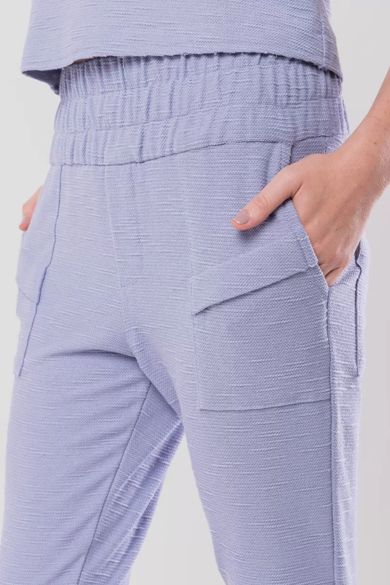 Hidrogênio - VERONICA BABY BLUE ELASTIC PLEATED JOGGER PANTS - 20133111 Hidrogênio - VERONICA BABY BLUE ELASTIC PLEATED JOGGER PANTS - 20133111