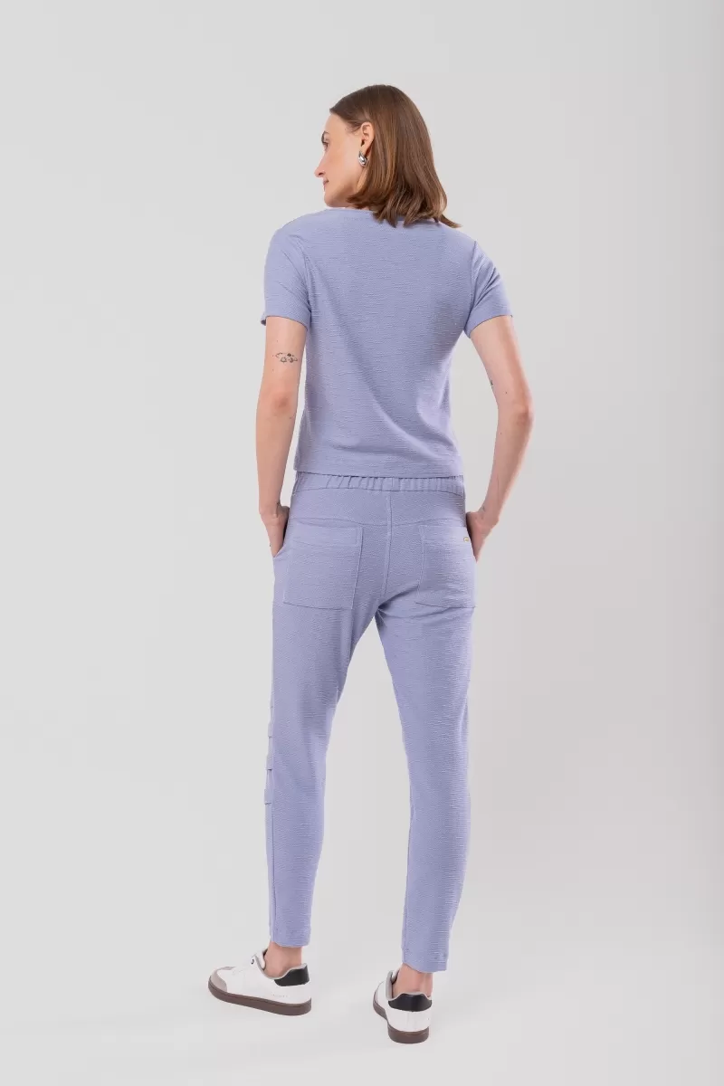 Hidrogênio - VERONICA BABY BLUE ELASTIC PLEATED JOGGER PANTS - 20133111 Hidrogênio - VERONICA BABY BLUE ELASTIC PLEATED JOGGER PANTS - 20133111
