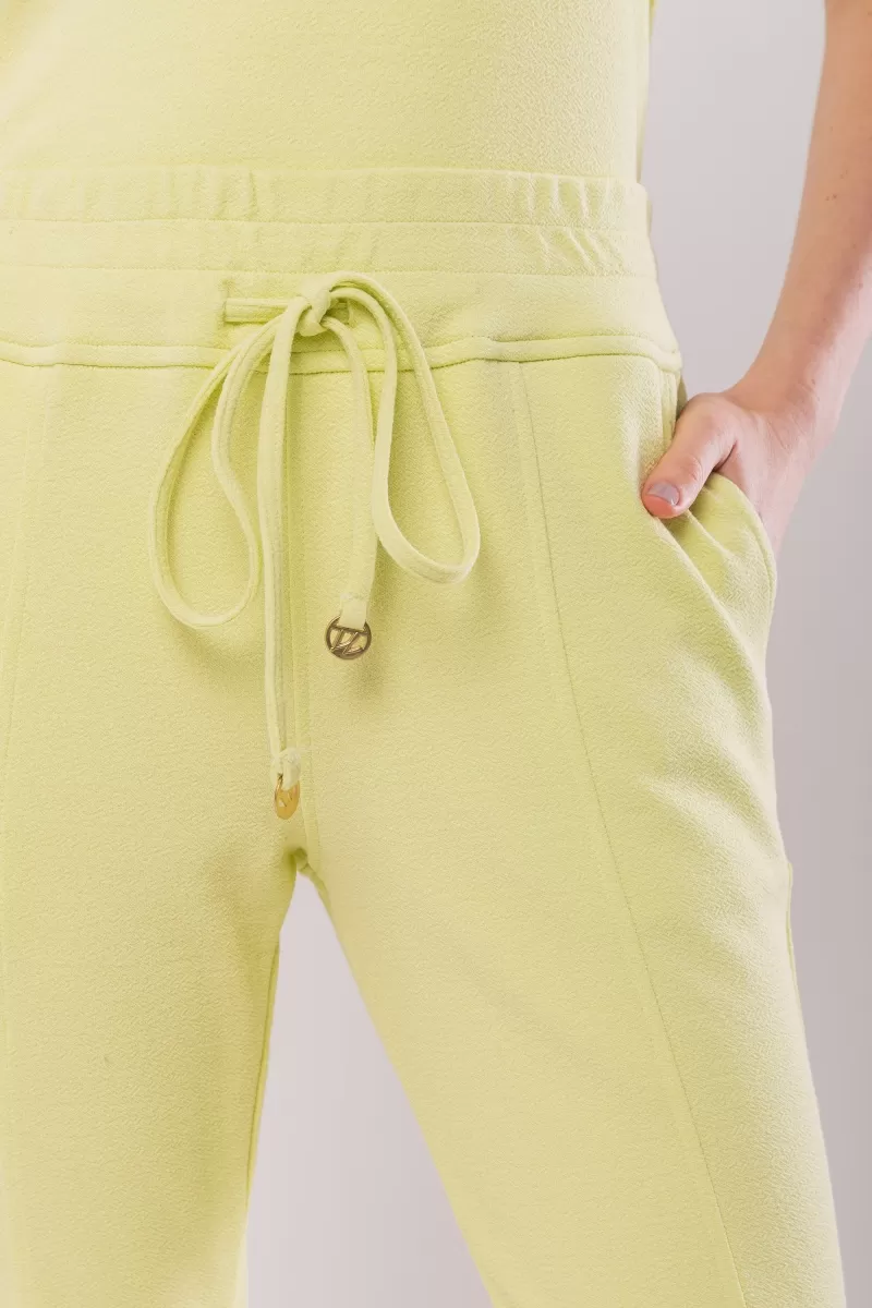 Hidrogênio - WATER GREEN CREPE KNIT JOGGER PANTS WITH CHANNEL - 20118157 Hidrogênio - WATER GREEN CREPE KNIT JOGGER PANTS WITH CHANNEL - 20118157