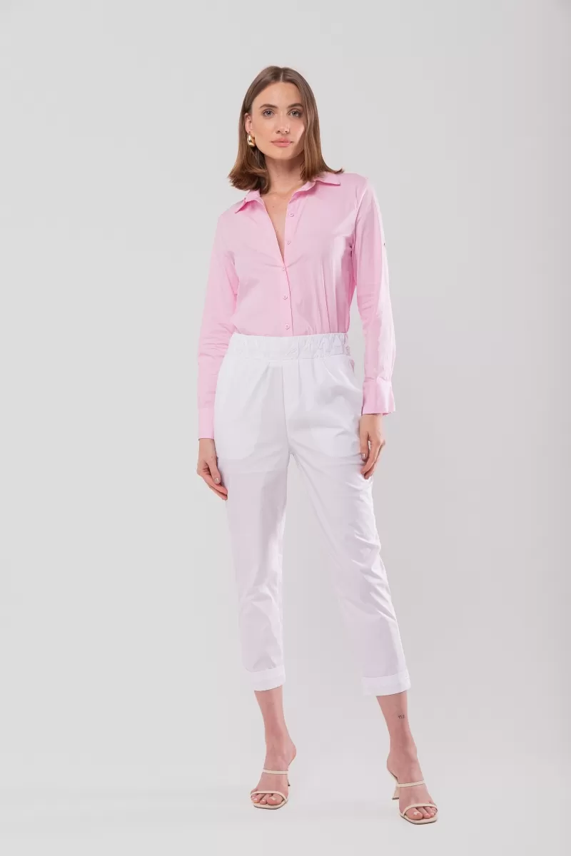Hidrogênio - CINCHED SHIRT WITH MARTINGALE TRICOLINE WITH PINK LYCRA - 20128021 Hidrogênio - CINCHED SHIRT WITH MARTINGALE TRICOLINE WITH PINK LYCRA - 20128021