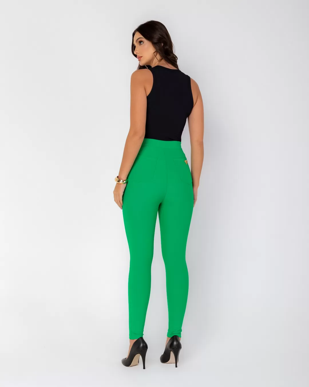 Miss Misses - Miss Misses Skinny Pants With Green Pocket - 18855VERDE Miss Misses - Miss Misses Skinny Pants With Green Pocket - 18855VERDE
