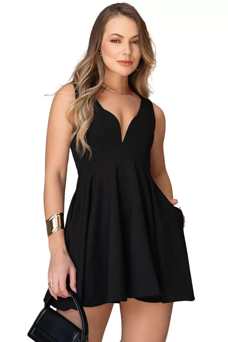 Miss Misses - Eduarda Mid Dress With Pink Strap - 54393001 Miss Misses - Eduarda Mid Dress With Pink Strap - 54393001