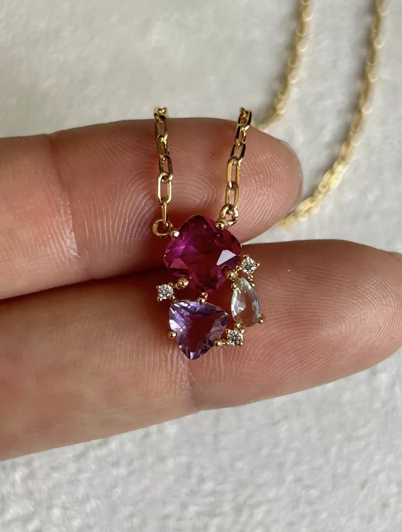 Mikabe - Delicate Candy Crystal Necklace - MK1965