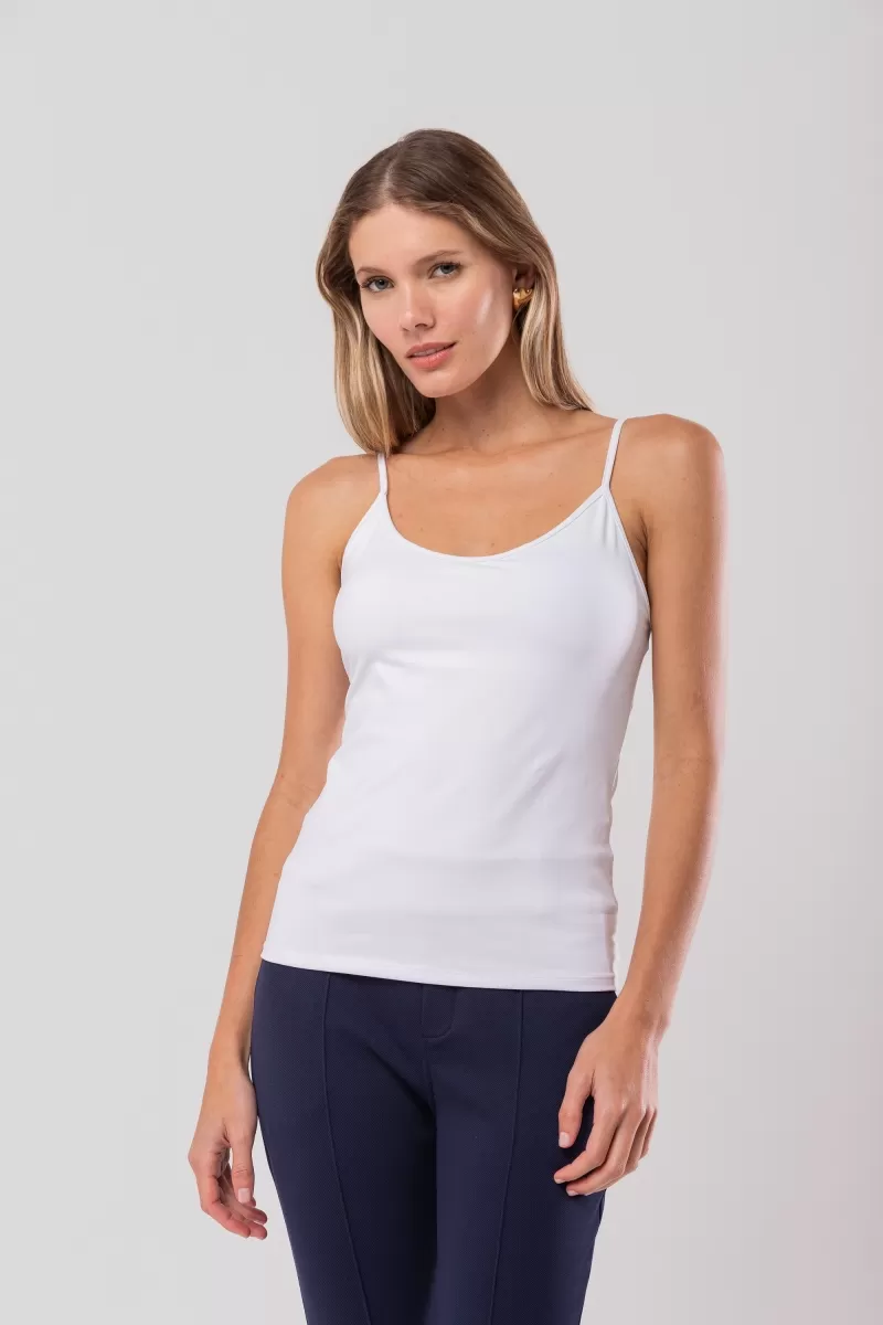 Hidrogênio - WHITE GALAON STRAP UP TANK TOP - 20161002 Hidrogênio - WHITE GALAON STRAP UP TANK TOP - 20161002