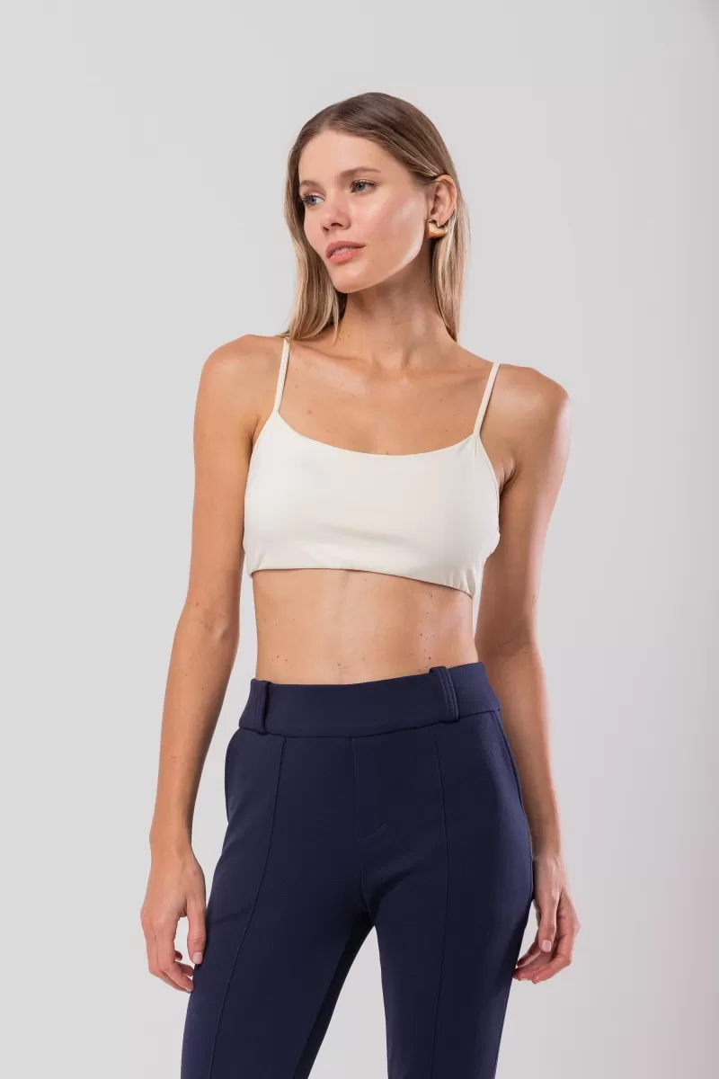 Hidrogênio - TOP WITH PADDED PADS AND CREAMY STRAP - 20170345 Hidrogênio - TOP WITH PADDED PADS AND CREAMY STRAP - 20170345