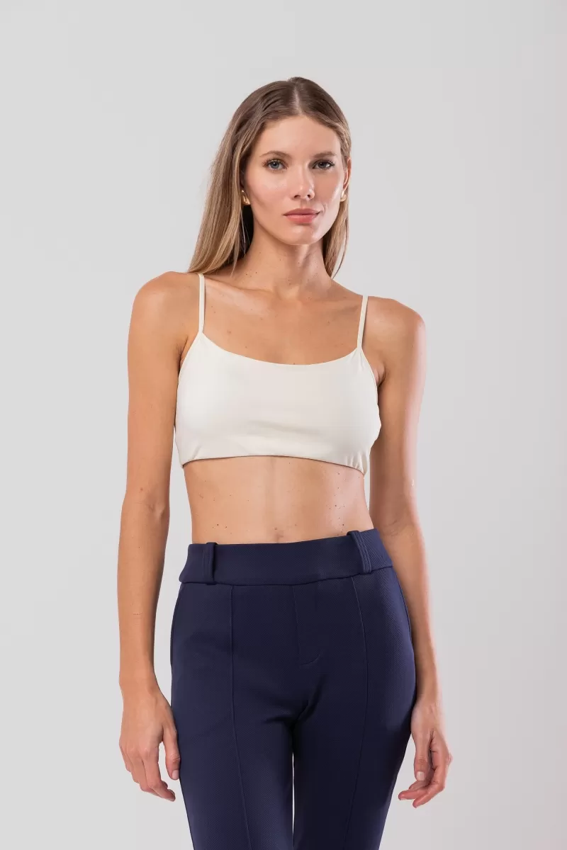 Hidrogênio - TOP WITH PADDED PADS AND CREAMY STRAP - 20170345 Hidrogênio - TOP WITH PADDED PADS AND CREAMY STRAP - 20170345