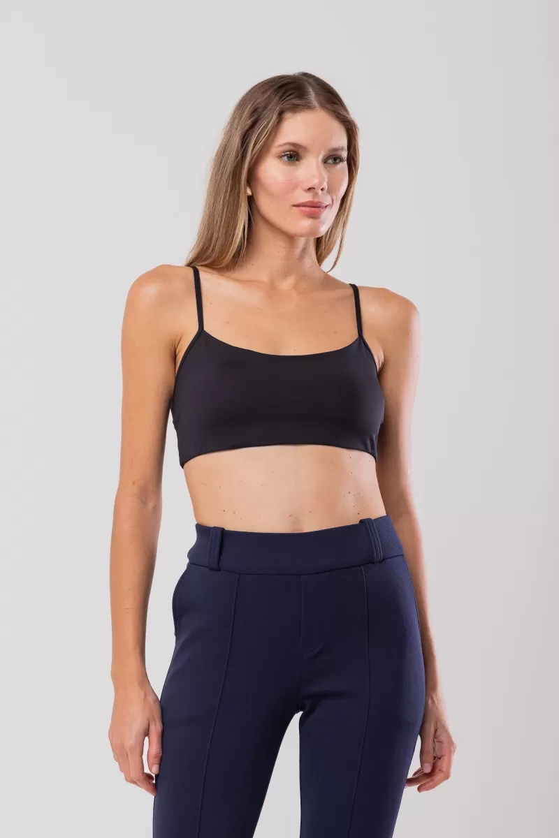 Hidrogênio - BLACK GALAO TOP WITH PADS AND STRAPS - 20170001 Hidrogênio - BLACK GALAO TOP WITH PADS AND STRAPS - 20170001
