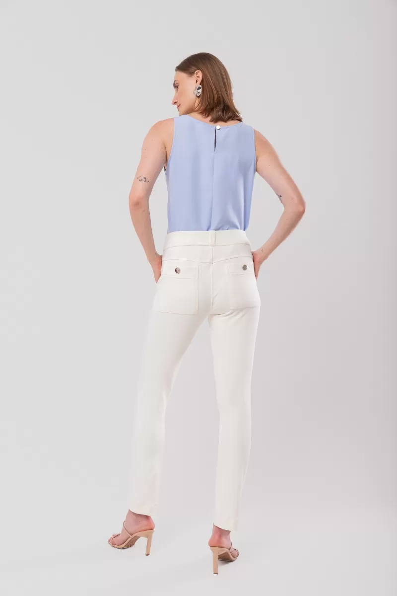 Hidrogênio - LETICIA MARIA OFF WHITE FISHERMAN PANTS - 20024018 Hidrogênio - LETICIA MARIA OFF WHITE FISHERMAN PANTS - 20024018