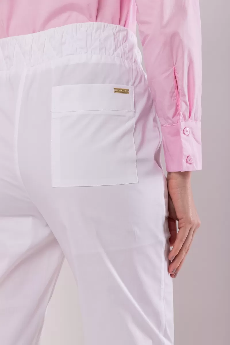 Hidrogênio - CARROT PANTS WITH ELASTIC TRICOLINE COSTUME LUIZA WHITE - 20135002 Hidrogênio - CARROT PANTS WITH ELASTIC TRICOLINE COSTUME LUIZA WHITE - 20135002