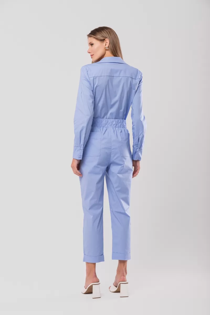 Hidrogênio - CARROT PANTS WITH ELASTIC TRICOLINE COSTUME LUIZA BLUE HORTESIA - 20135556 Hidrogênio - CARROT PANTS WITH ELASTIC TRICOLINE COSTUME LUIZA BLUE HORTESIA - 20135556