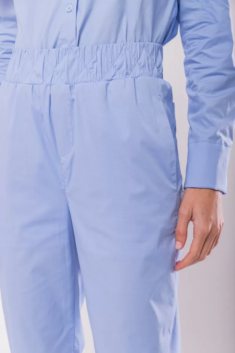 Hidrogênio - CARROT PANTS WITH ELASTIC TRICOLINE COSTUME LUIZA BLUE HORTESIA - 20135556 Hidrogênio - CARROT PANTS WITH ELASTIC TRICOLINE COSTUME LUIZA BLUE HORTESIA - 20135556