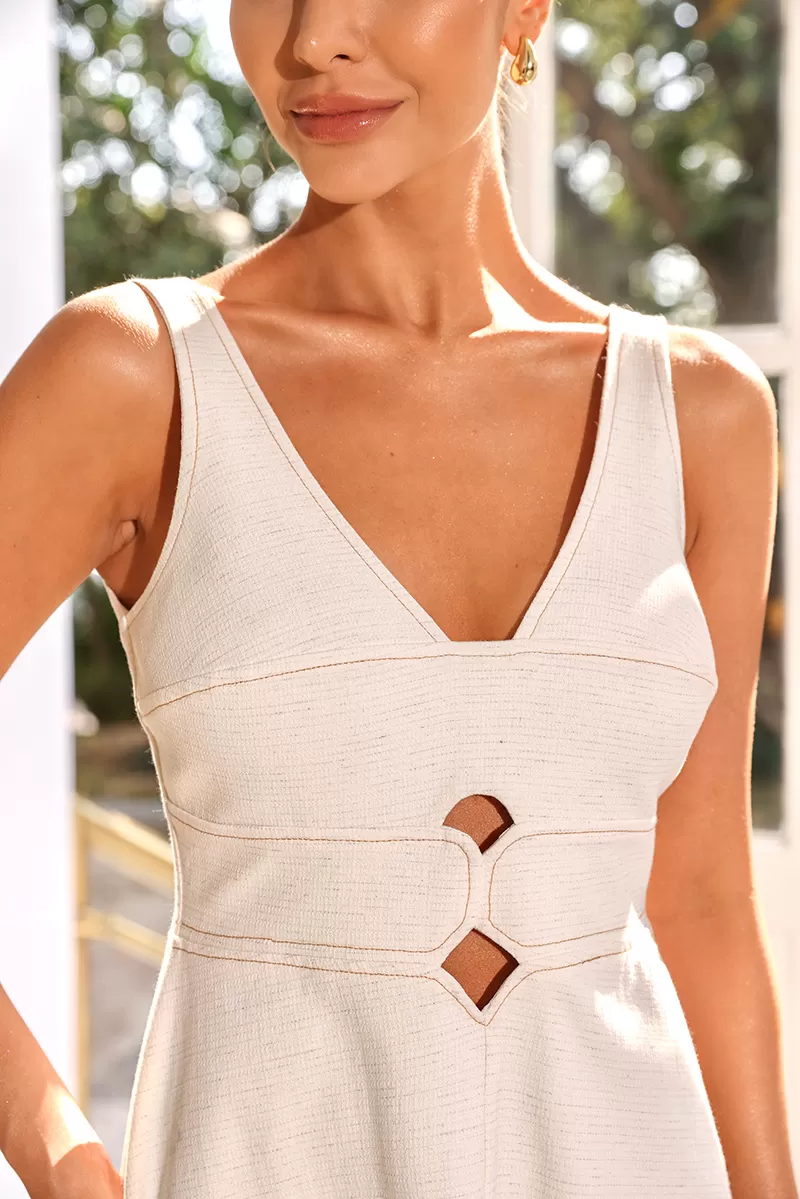 Dot Clothing - Dress Dot Clothing Paula Midi Beige - 2503BEGE Dot Clothing - Dress Dot Clothing Paula Midi Beige - 2503BEGE