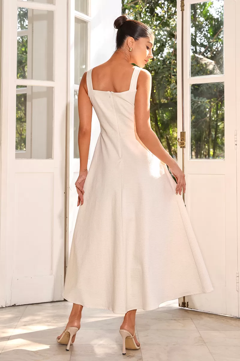 Dot Clothing - Dress Dot Clothing Paula Midi Beige - 2503BEGE Dot Clothing - Dress Dot Clothing Paula Midi Beige - 2503BEGE
