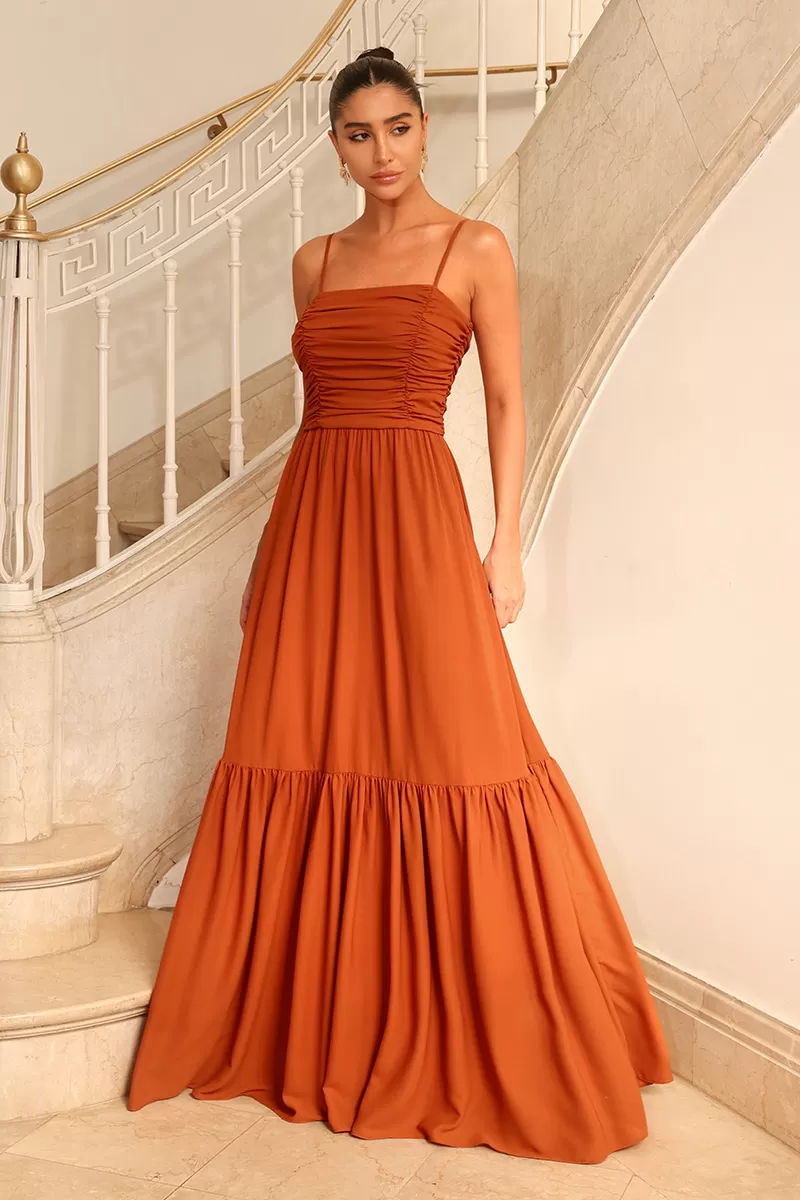 Dot Clothing - Dress Dot Clothing Marta Long Terracotta - 2485TERRA Dot Clothing - Dress Dot Clothing Marta Long Terracotta - 2485TERRA