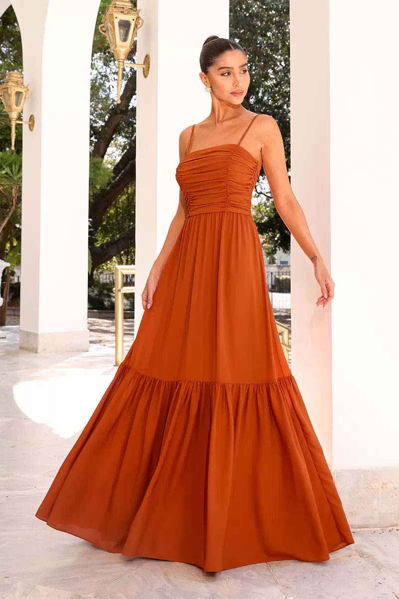 Dot Clothing - Dress Dot Clothing Marta Long Terracotta - 2485TERRA Dot Clothing - Dress Dot Clothing Marta Long Terracotta - 2485TERRA