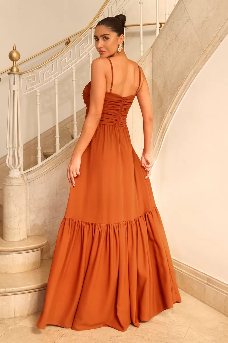 Dot Clothing - Dress Dot Clothing Marta Long Terracotta - 2485TERRA Dot Clothing - Dress Dot Clothing Marta Long Terracotta - 2485TERRA