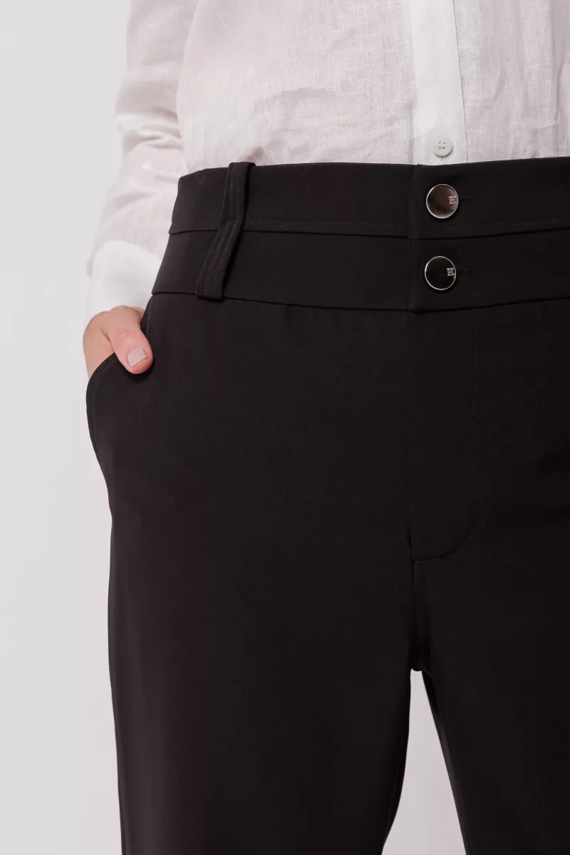 Hidrogênio - RITA BLACK TAILORED FLARE PANTS WITH POCKETS - 20158001 Hidrogênio - RITA BLACK TAILORED FLARE PANTS WITH POCKETS - 20158001