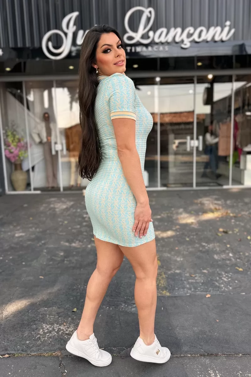 LANÇA PERFUME - LP EASY SHORT POLO COLLAR DRESS - 10237 LANÇA PERFUME - LP EASY SHORT POLO COLLAR DRESS - 10237