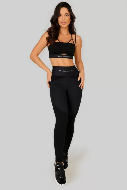 Lets Gym - Black Wild Leggings - 2507PT Lets Gym - Black Wild Leggings - 2507PT