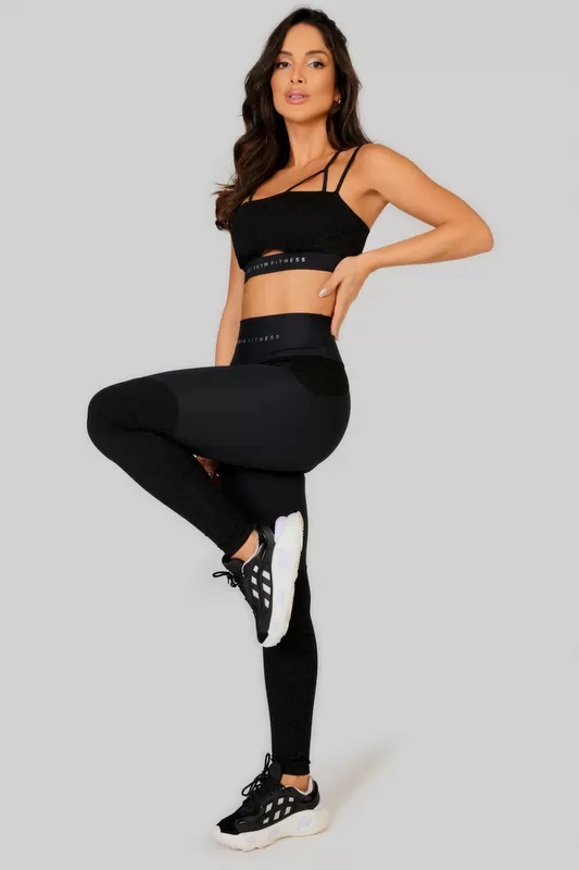 Lets Gym - Black Wild Leggings - 2507PT Lets Gym - Black Wild Leggings - 2507PT