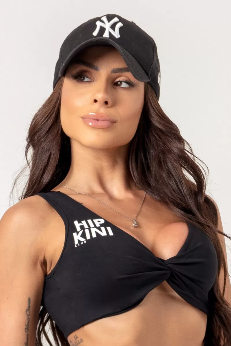 Hipkini - Top Follow the Sun Preto frente torcida e silk - 33330747