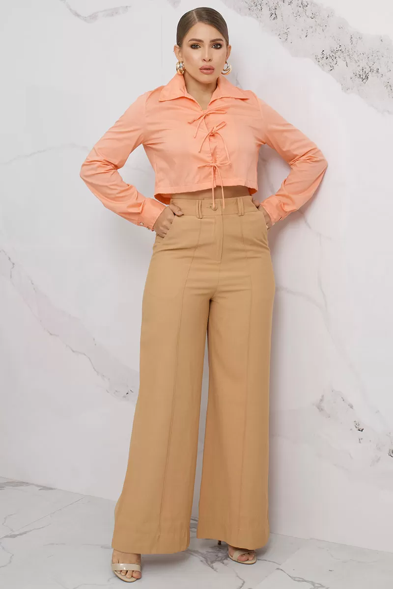 Miss Misses - Miss Misses Olivia Orange Shirt - 54361LARANJ Miss Misses - Miss Misses Olivia Orange Shirt - 54361LARANJ