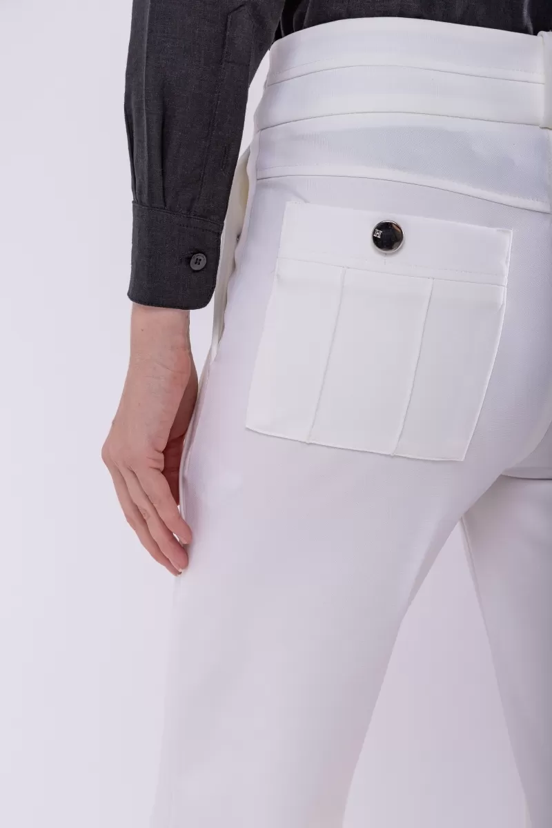 Hidrogênio - KIARA OFF WHITE FLARE PANTS - 19654018 Hidrogênio - KIARA OFF WHITE FLARE PANTS - 19654018