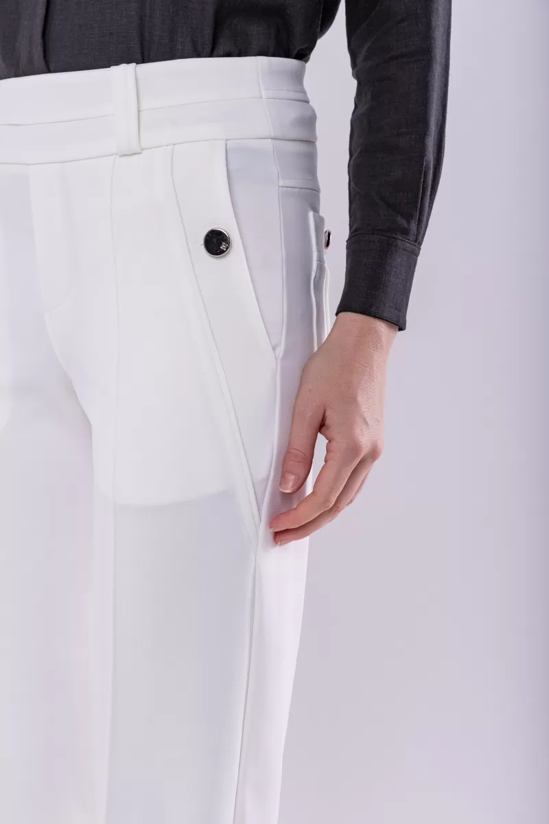 Hidrogênio - KIARA OFF WHITE FLARE PANTS - 19654018 Hidrogênio - KIARA OFF WHITE FLARE PANTS - 19654018
