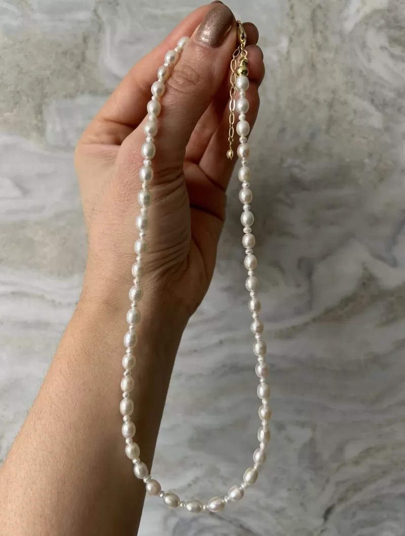 Mikabe - Necklace of Micro and Small Natural Pearls - MK1980 Mikabe - Necklace of Micro and Small Natural Pearls - MK1980