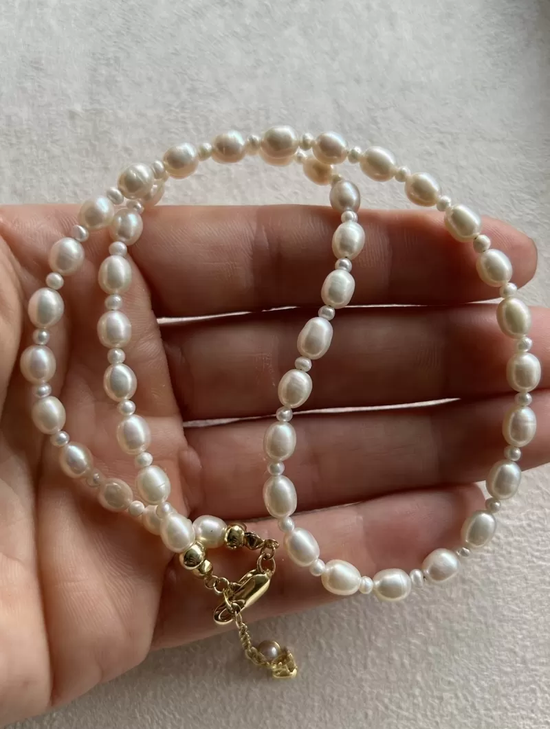 Mikabe - Necklace of Micro and Small Natural Pearls - MK1980 Mikabe - Necklace of Micro and Small Natural Pearls - MK1980
