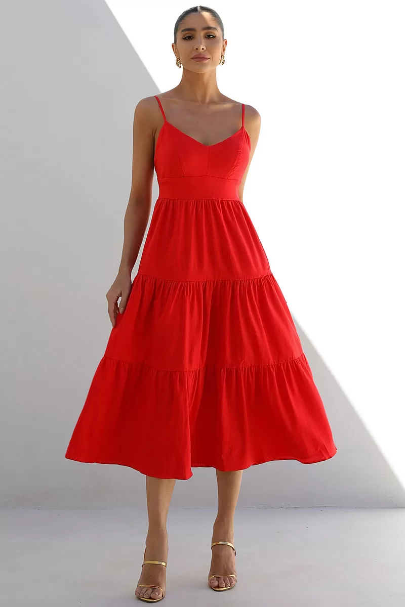Miss Misses - Misses Rafaela Dress With Red Bulge Top - 54394VERM Miss Misses - Misses Rafaela Dress With Red Bulge Top - 54394VERM
