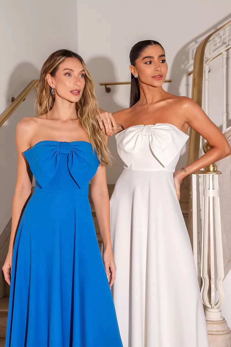 Dot Clothing - Dress Dot Clothing Julia TQC Blue Bow - 2515AZUL Dot Clothing - Dress Dot Clothing Julia TQC Blue Bow - 2515AZUL