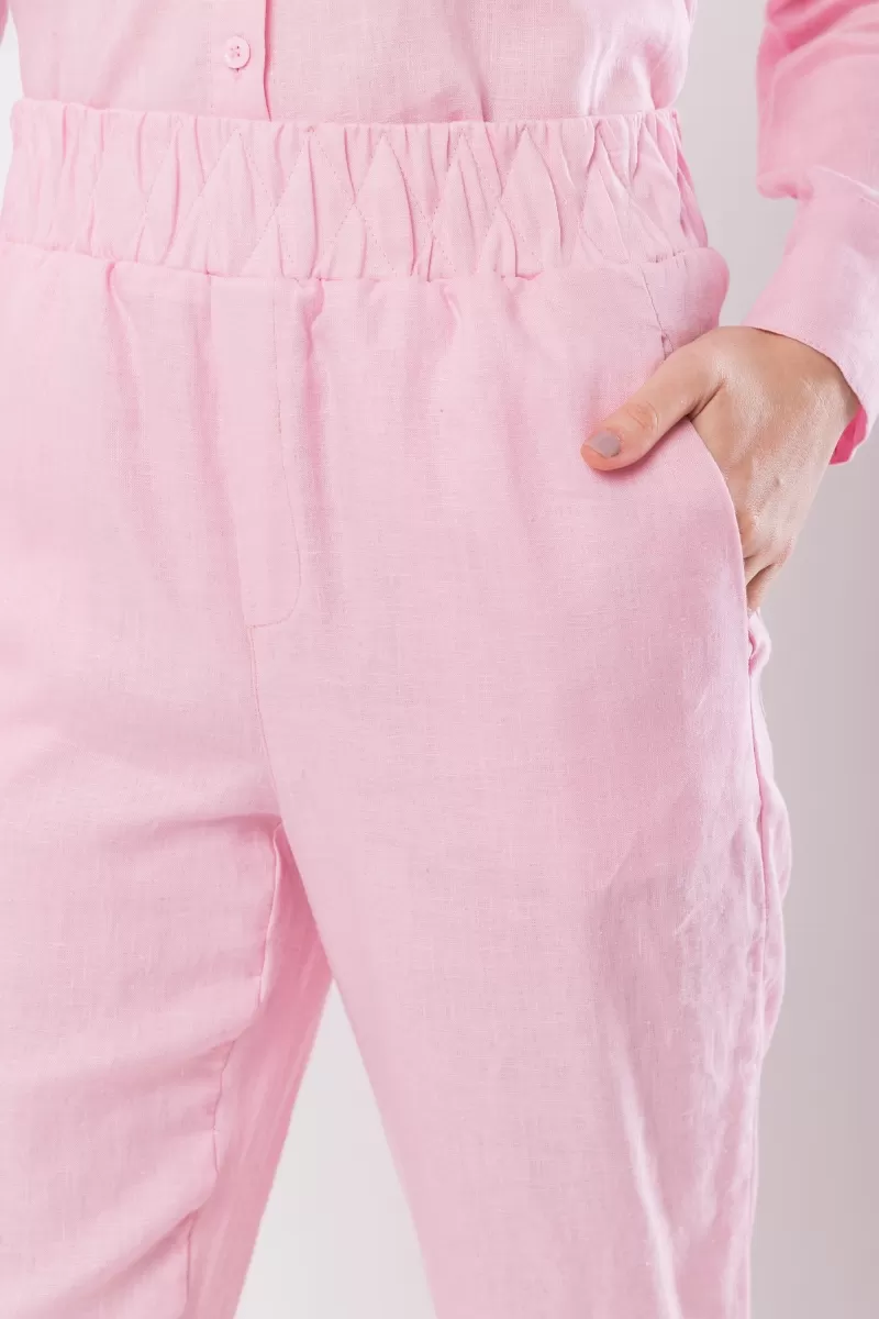 Hidrogênio - CARROT POLIANA 100% PINK LINEN PANTS - 19886021 Hidrogênio - CARROT POLIANA 100% PINK LINEN PANTS - 19886021