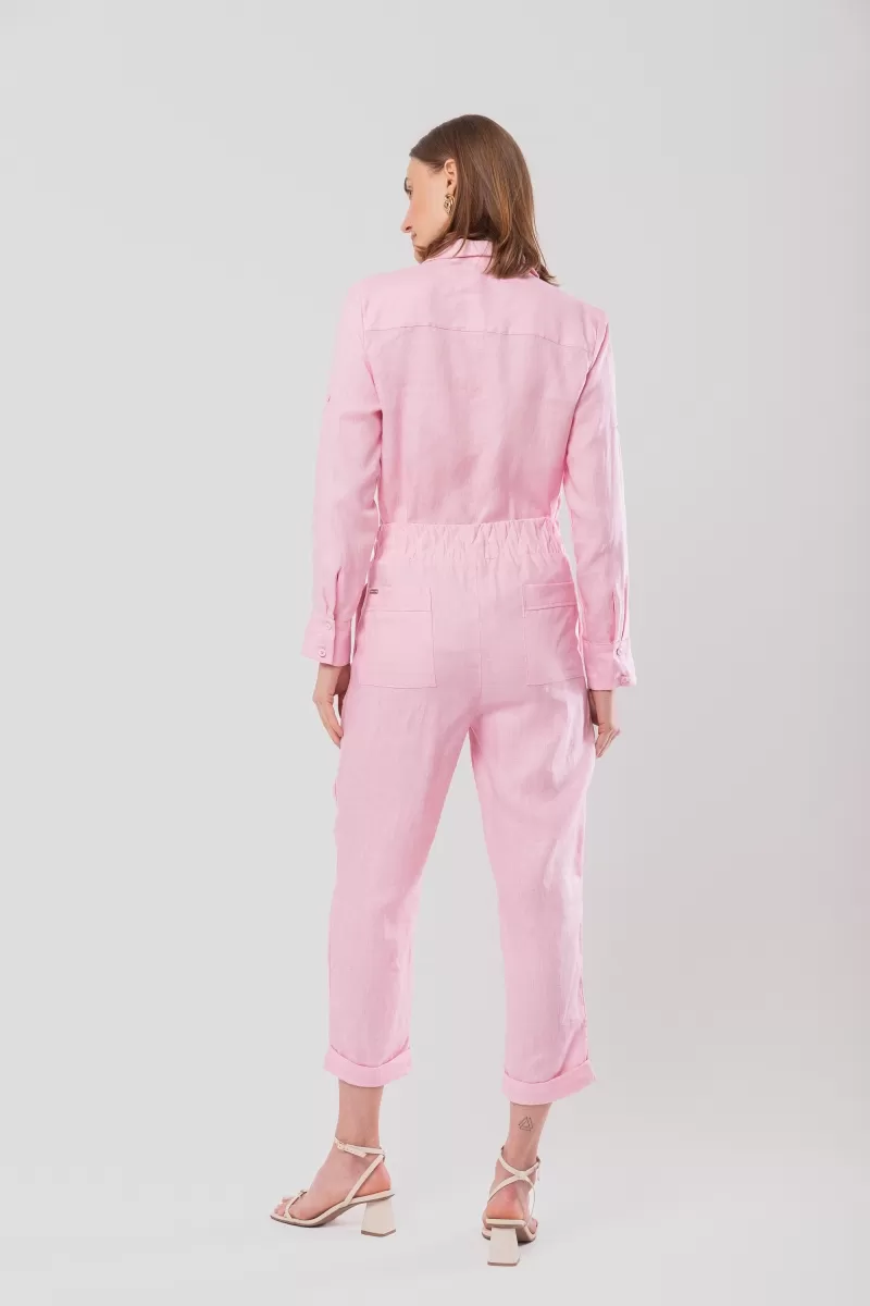 Hidrogênio - CARROT POLIANA 100% PINK LINEN PANTS - 19886021 Hidrogênio - CARROT POLIANA 100% PINK LINEN PANTS - 19886021