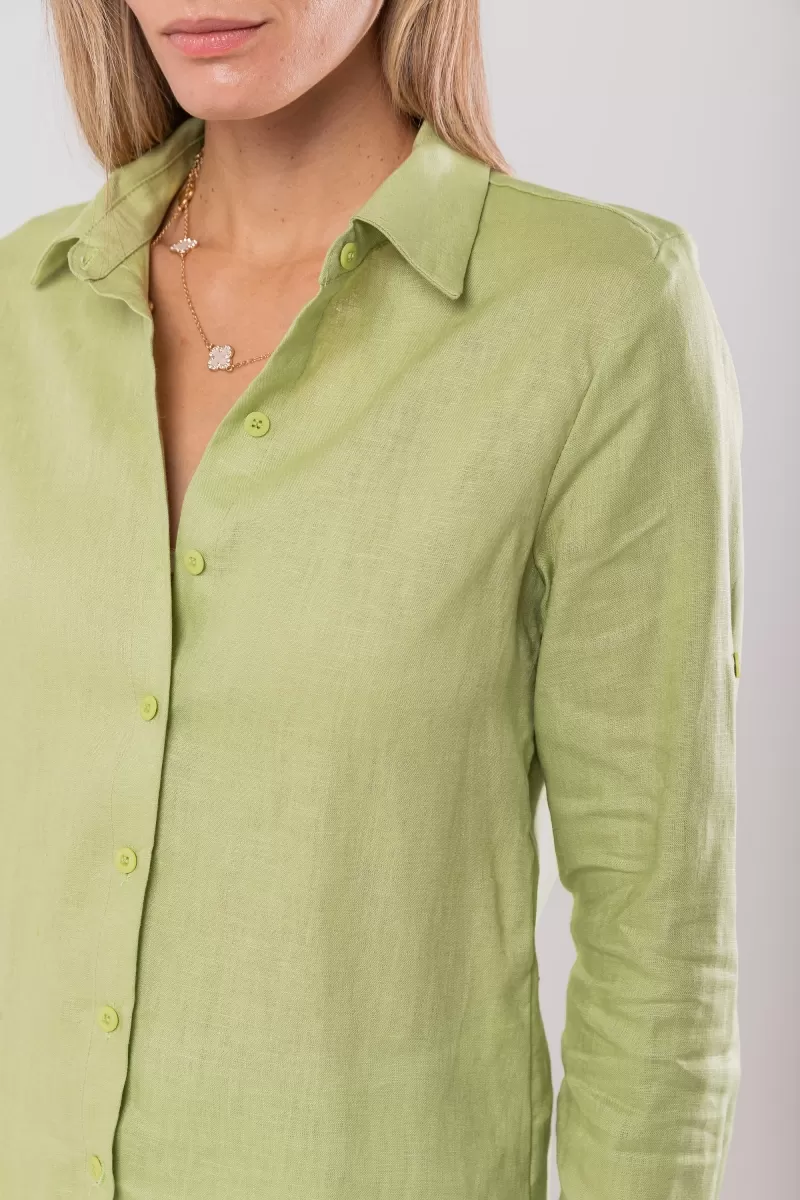 Hidrogênio - 100% LIGHT GREEN LINEN SHIRT - 19875462 Hidrogênio - 100% LIGHT GREEN LINEN SHIRT - 19875462