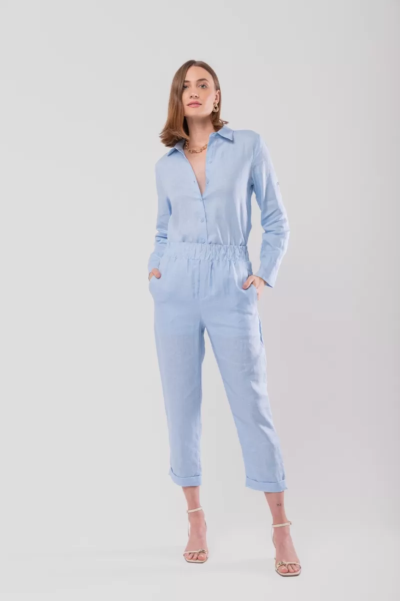 Hidrogênio - 100% BABY BLUE LINEN SHIRT - 19875111 Hidrogênio - 100% BABY BLUE LINEN SHIRT - 19875111